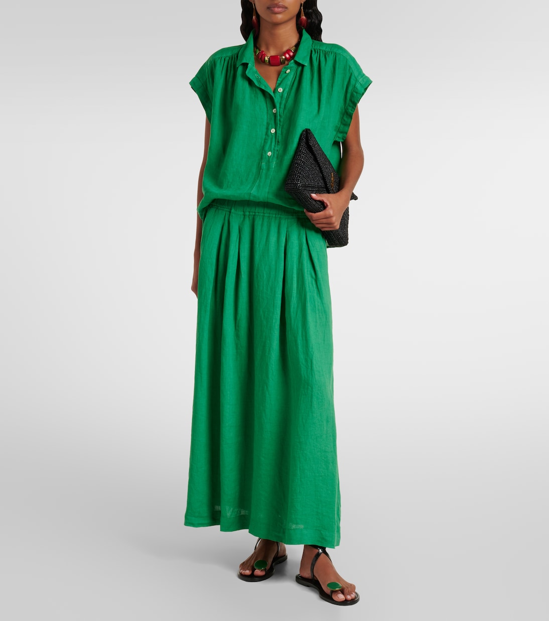 Maxirock Linda aus Leinen | Velvet