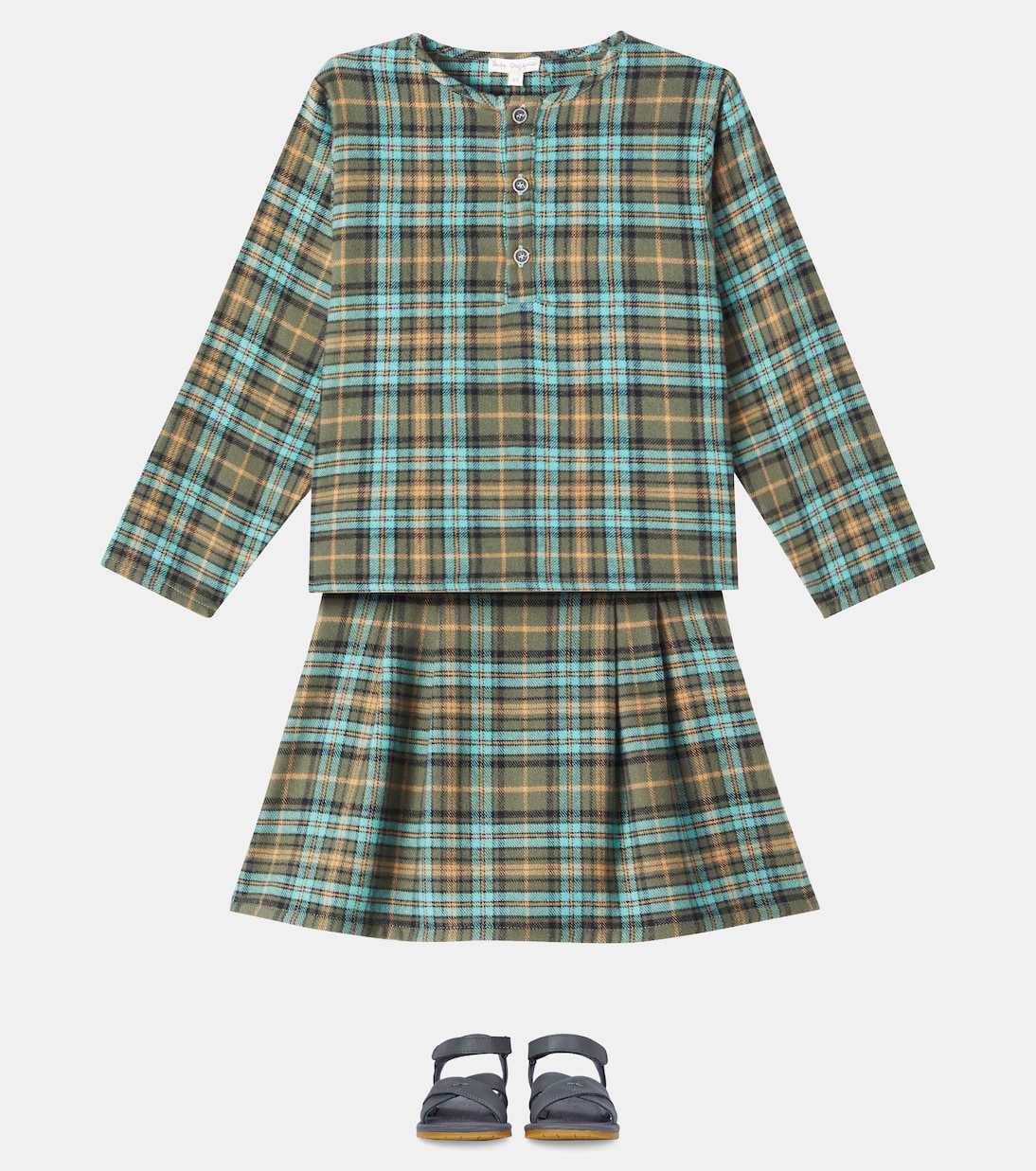 Seraphina plaid cotton tweed skirt | Bebe Organic