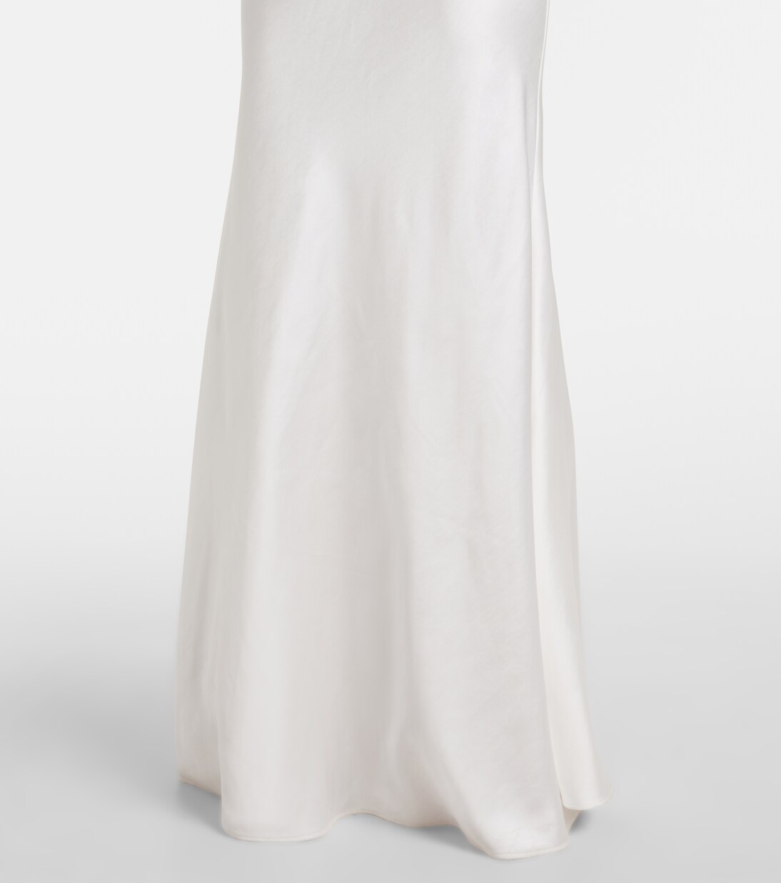 Robe longue en satin et dentelle | Self-Portrait