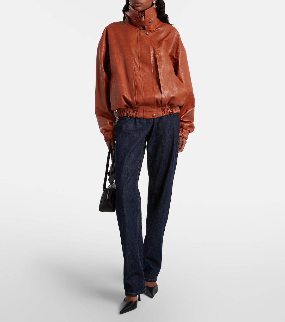 Leather blouson jacket  | Magda Butrym