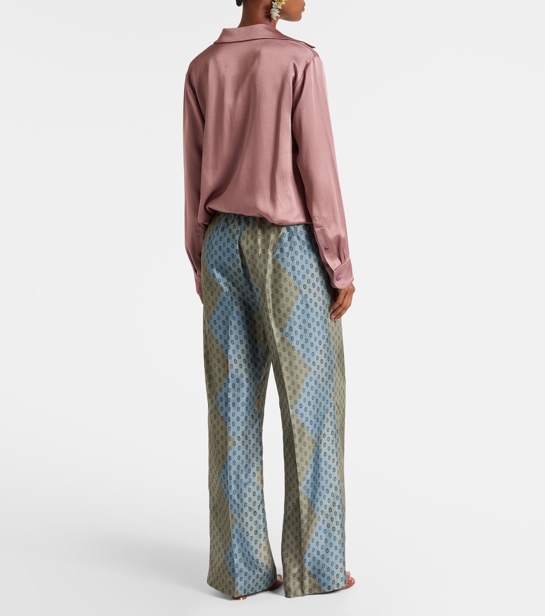 Gerade Hose aus Seidensatin  | Dries Van Noten