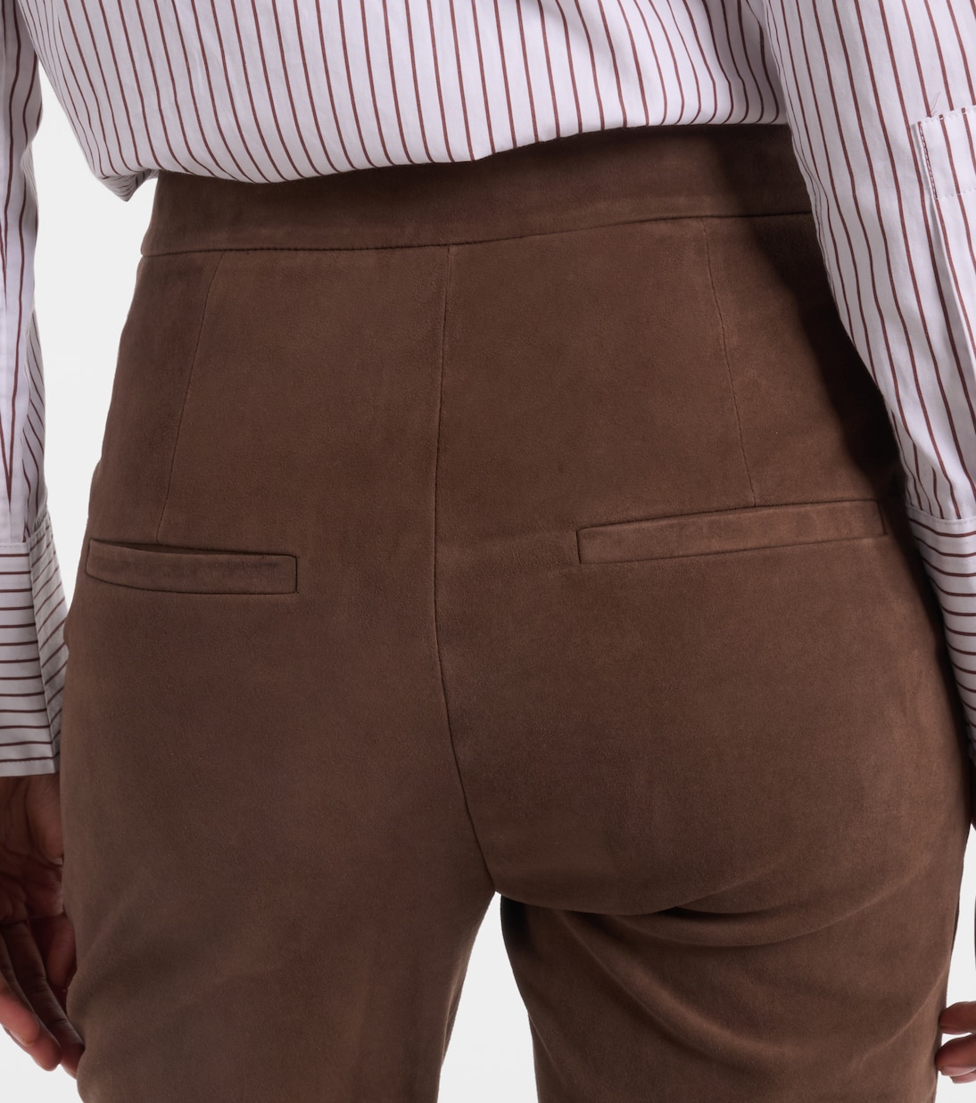 High-Rise-Schlaghose Gracie aus Veloursleder | Veronica Beard