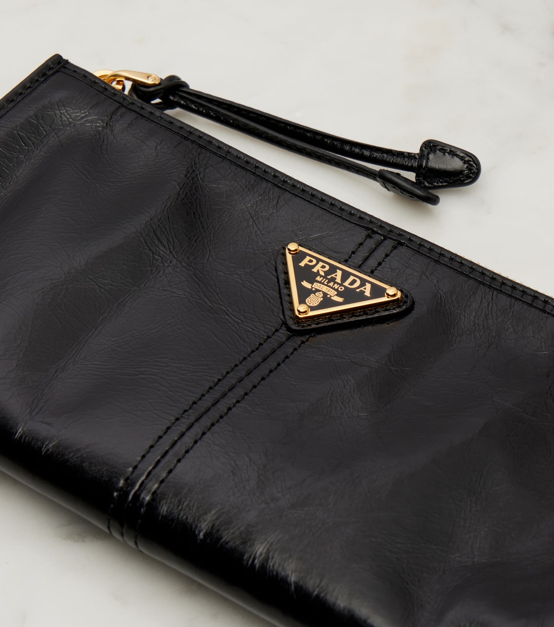 Logo leather pouch | Prada