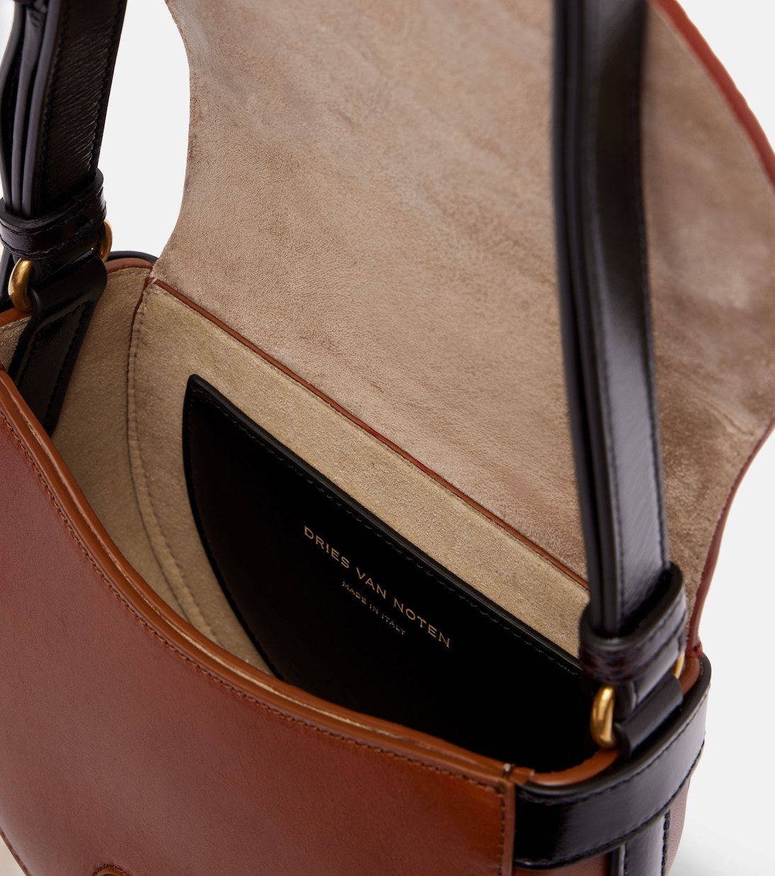 Croc-effect leather crossbody bag | Dries Van Noten