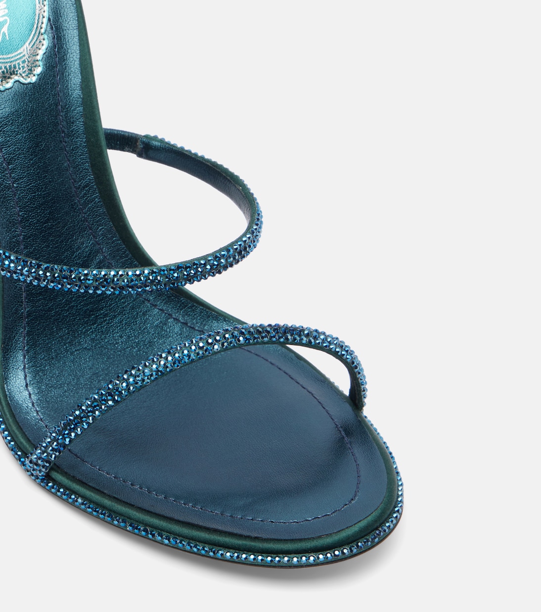 Sandalen Cleo 105 aus Satin mit Kristallen | Rene Caovilla