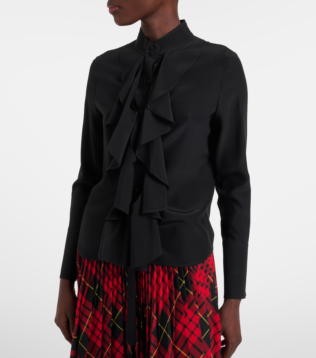 Ruffled silk blouse | McQueen
