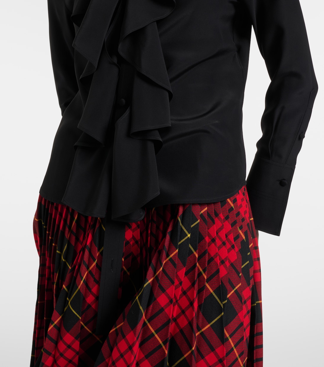 Ruffled silk blouse | McQueen