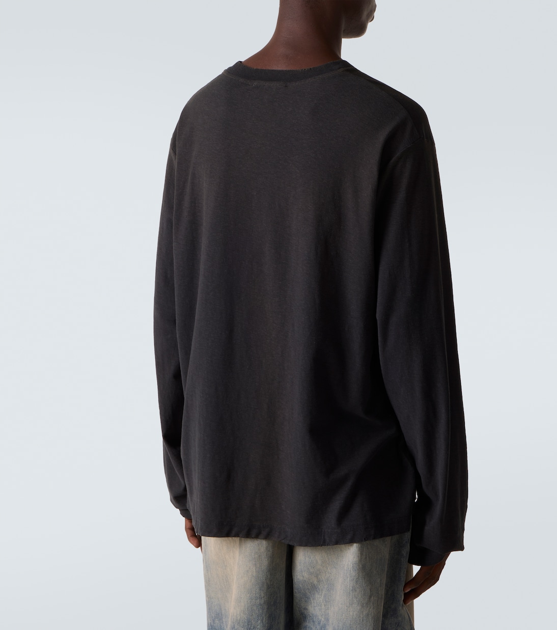 Distressed cotton-blend T-shirt | Acne Studios