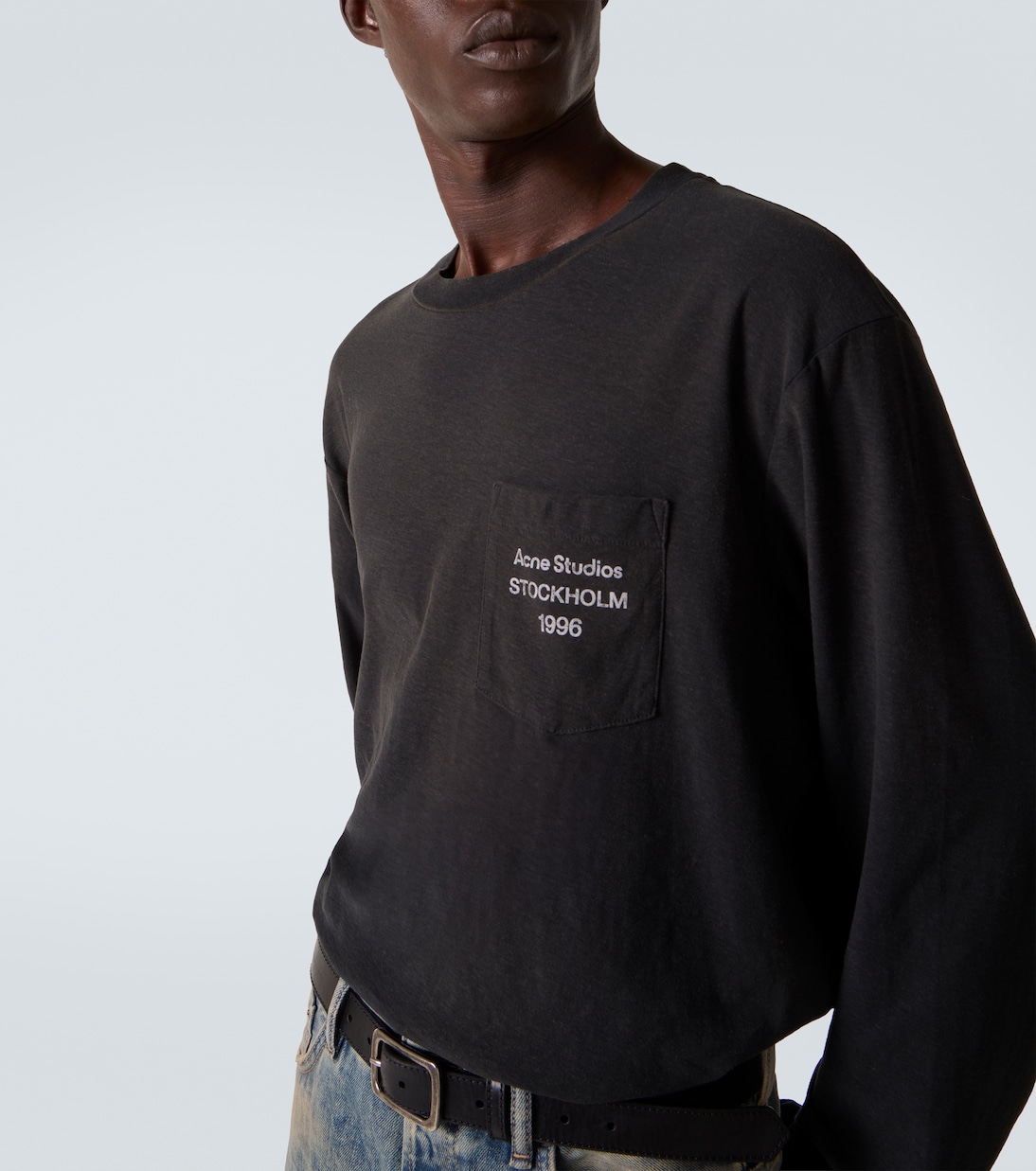 Distressed cotton-blend T-shirt | Acne Studios