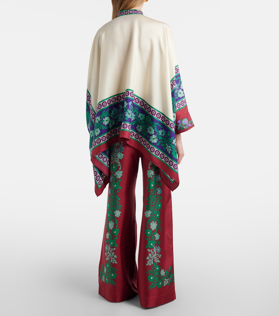 Bedruckte Palazzo-Hose aus Seiden-Twill | La DoubleJ