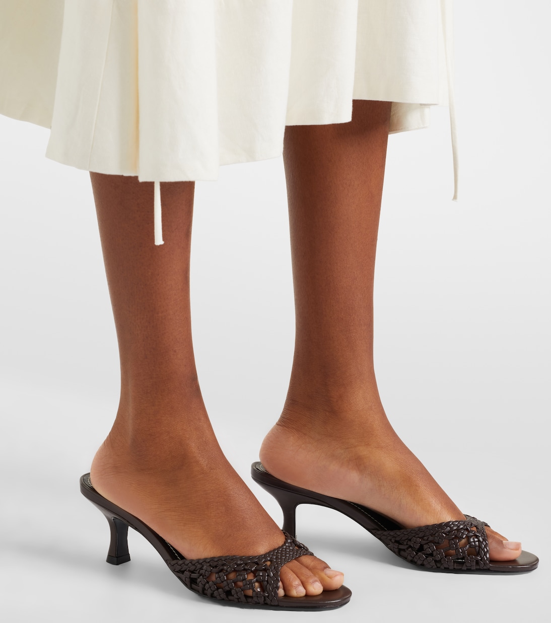 Brigitte woven leather mules | Staud