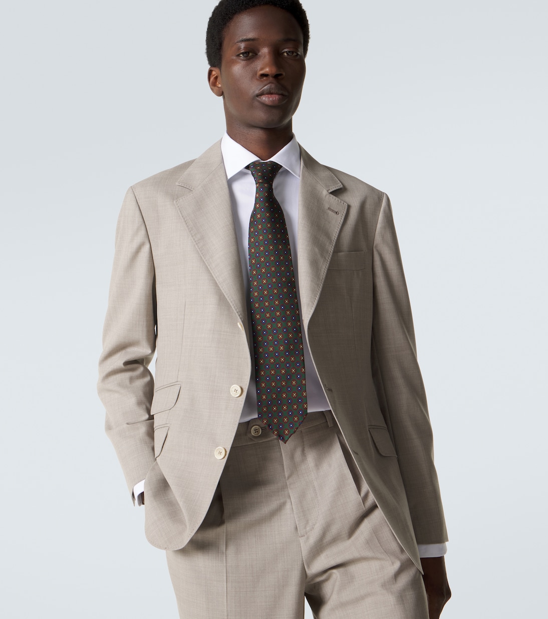 Cravate en jacquard de soie à fleurs | Rubinacci