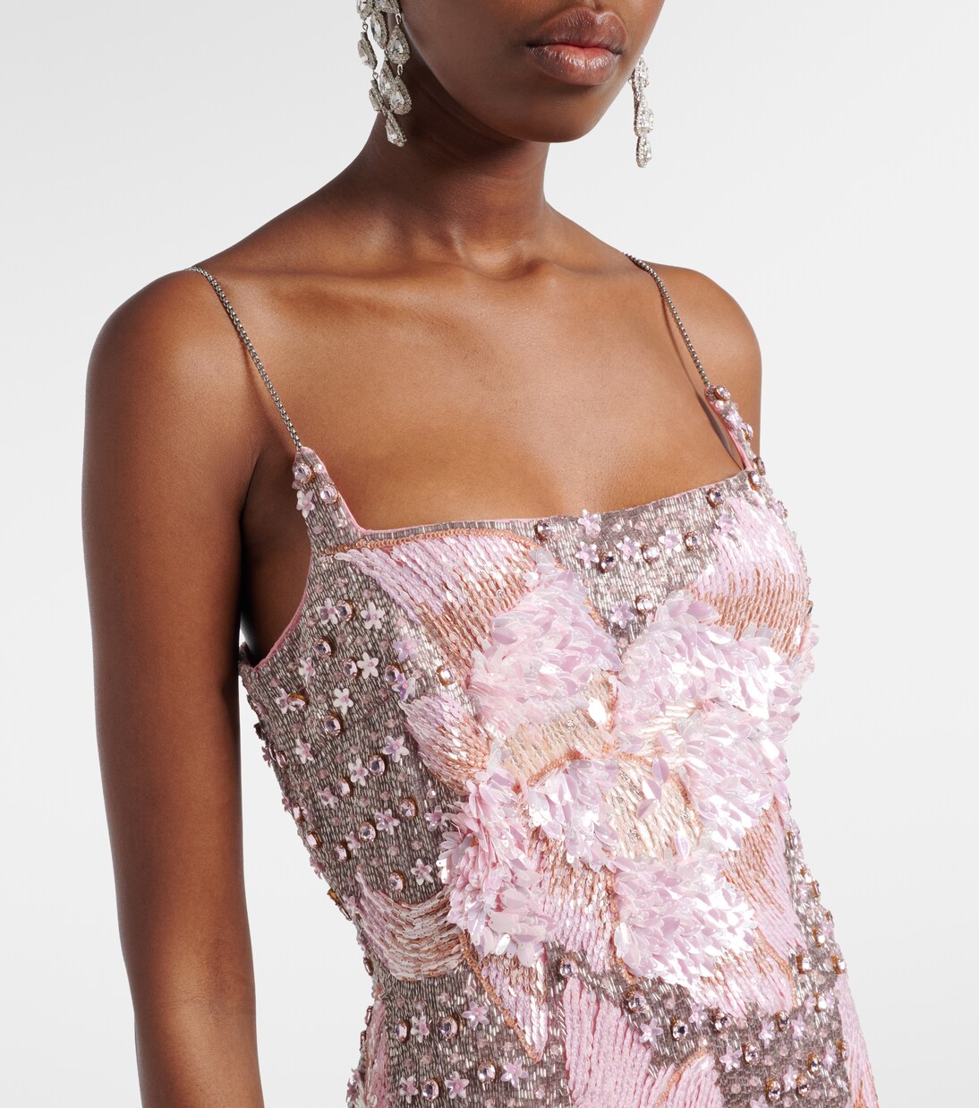 Embellished floral minidress | Là Fuori