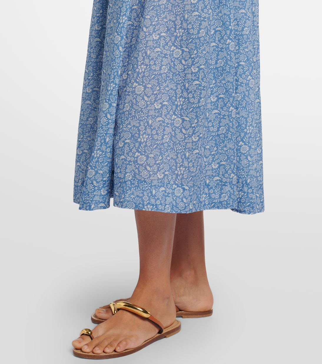 Vestido midi Emmarretta de voile floral | Dôen