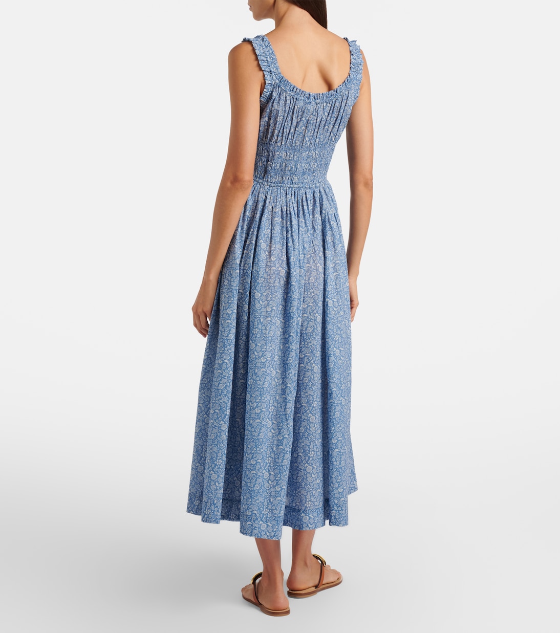 Vestido midi Emmarretta de voile floral | Dôen