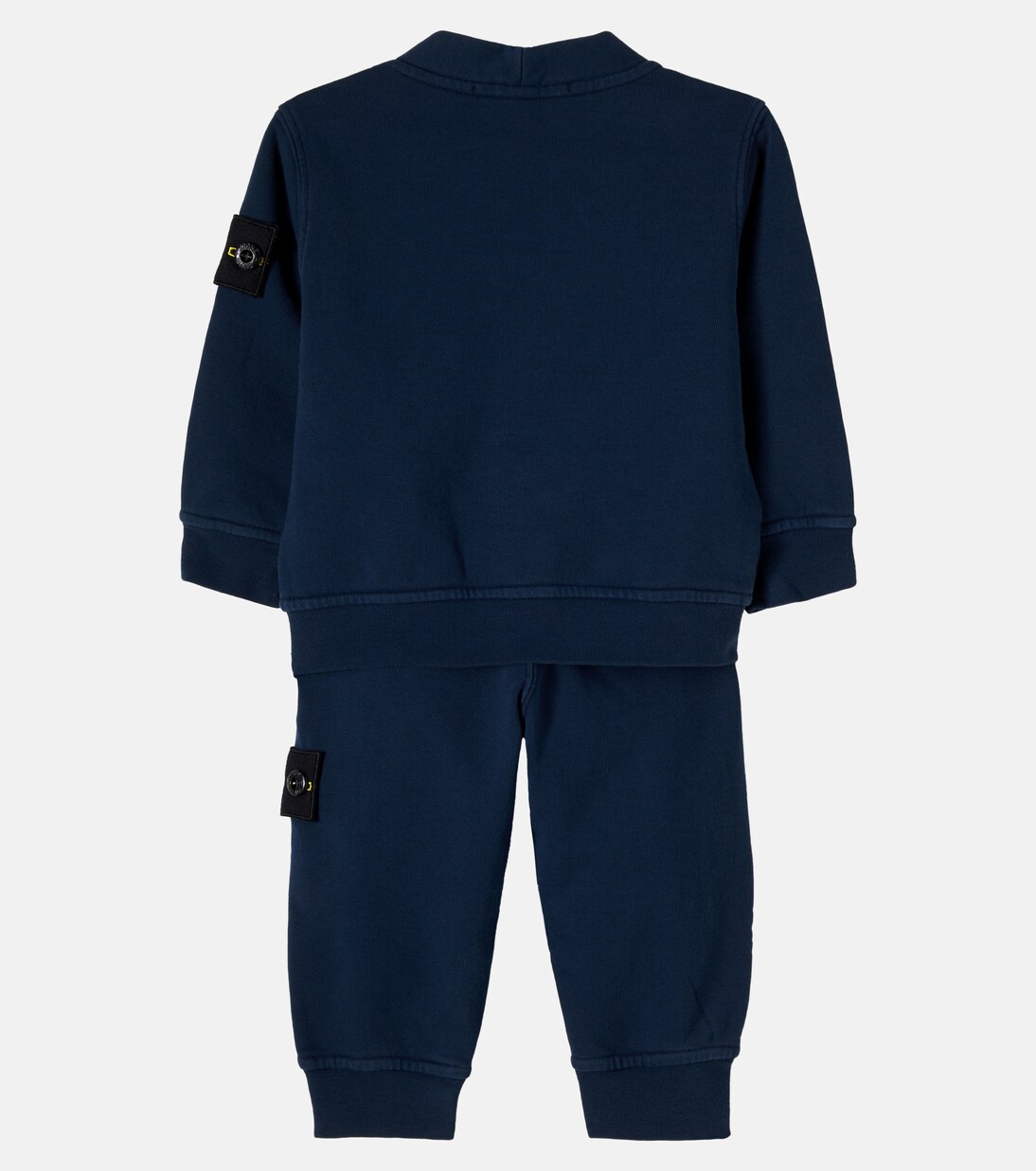Baby cotton cardigan, sweatpants and blanket set | Stone Island Junior