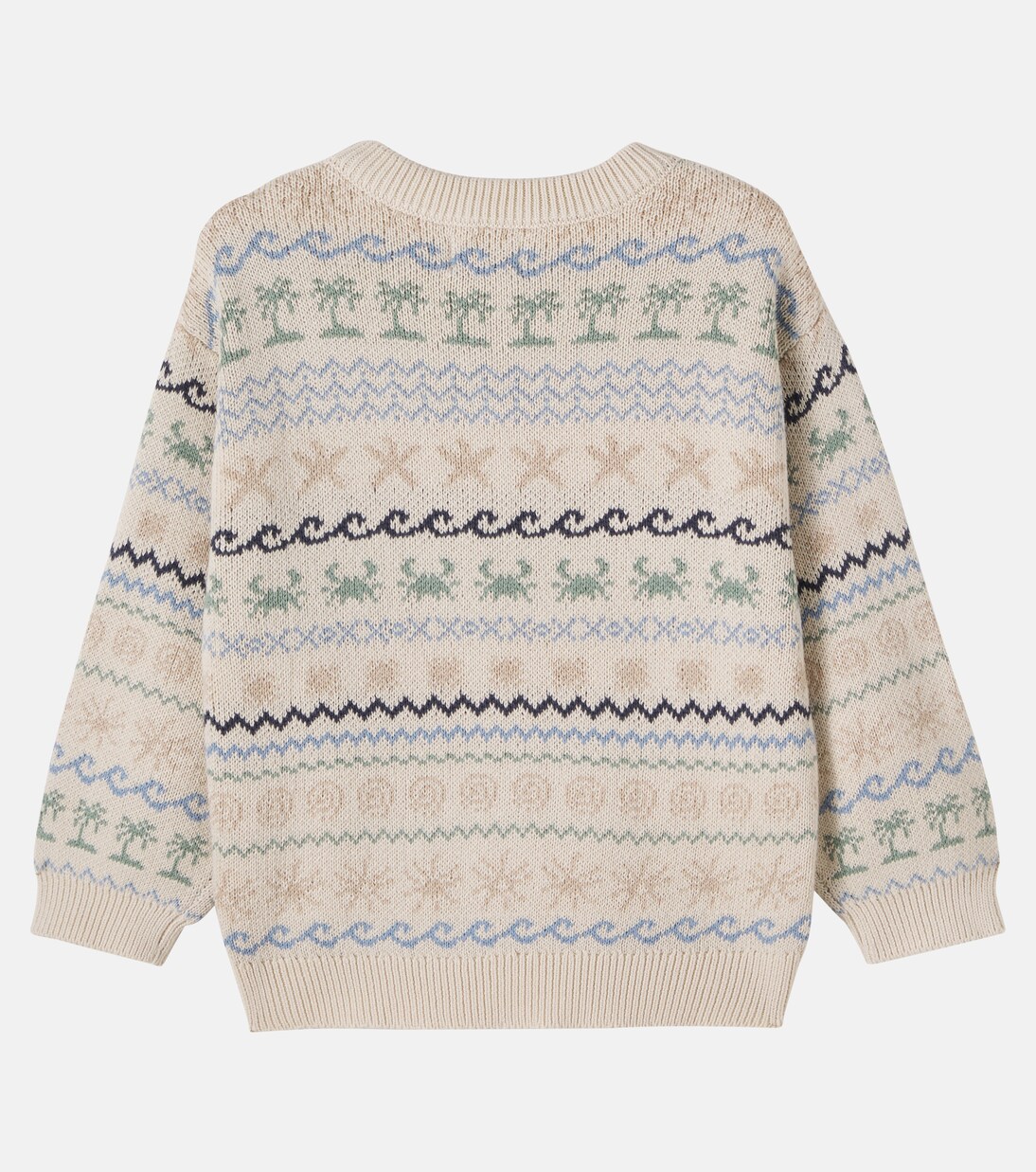 Pull August en jacquard de coton | Wheat