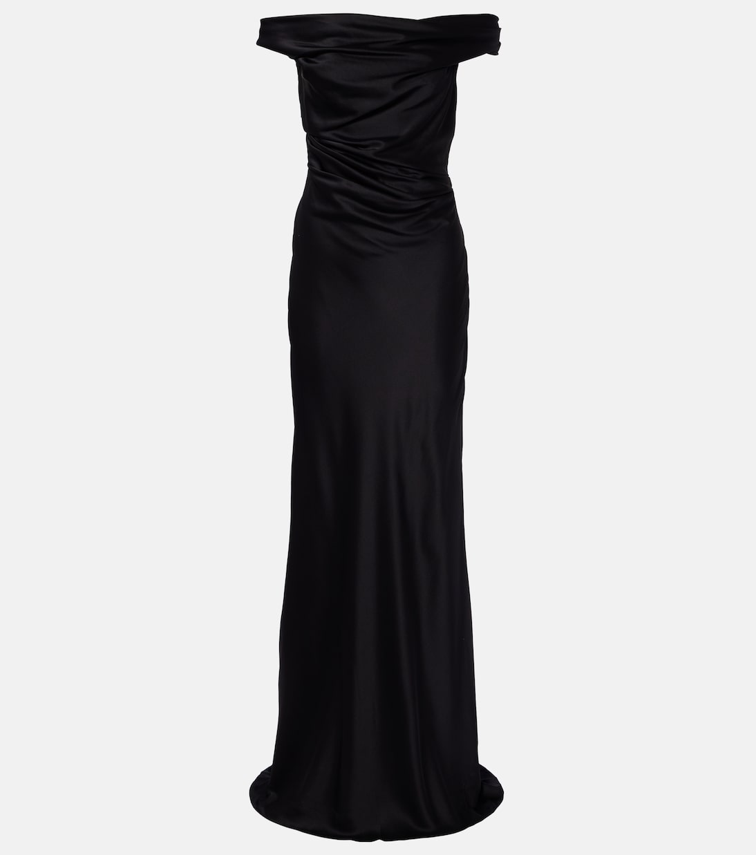 Robe Bardot aus Seidencharmeuse | The Sei