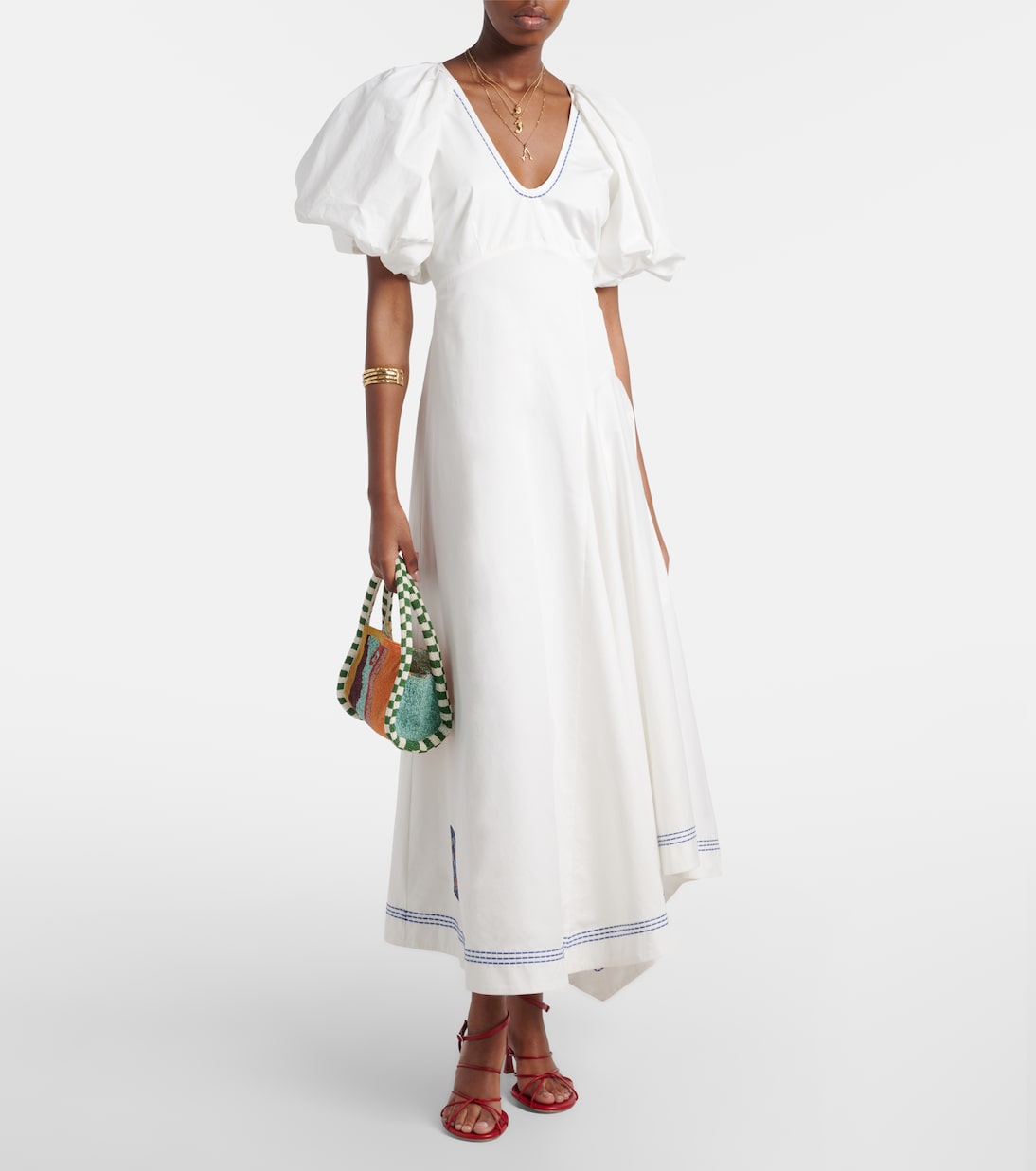 Vestido largo de algodón | Alémais