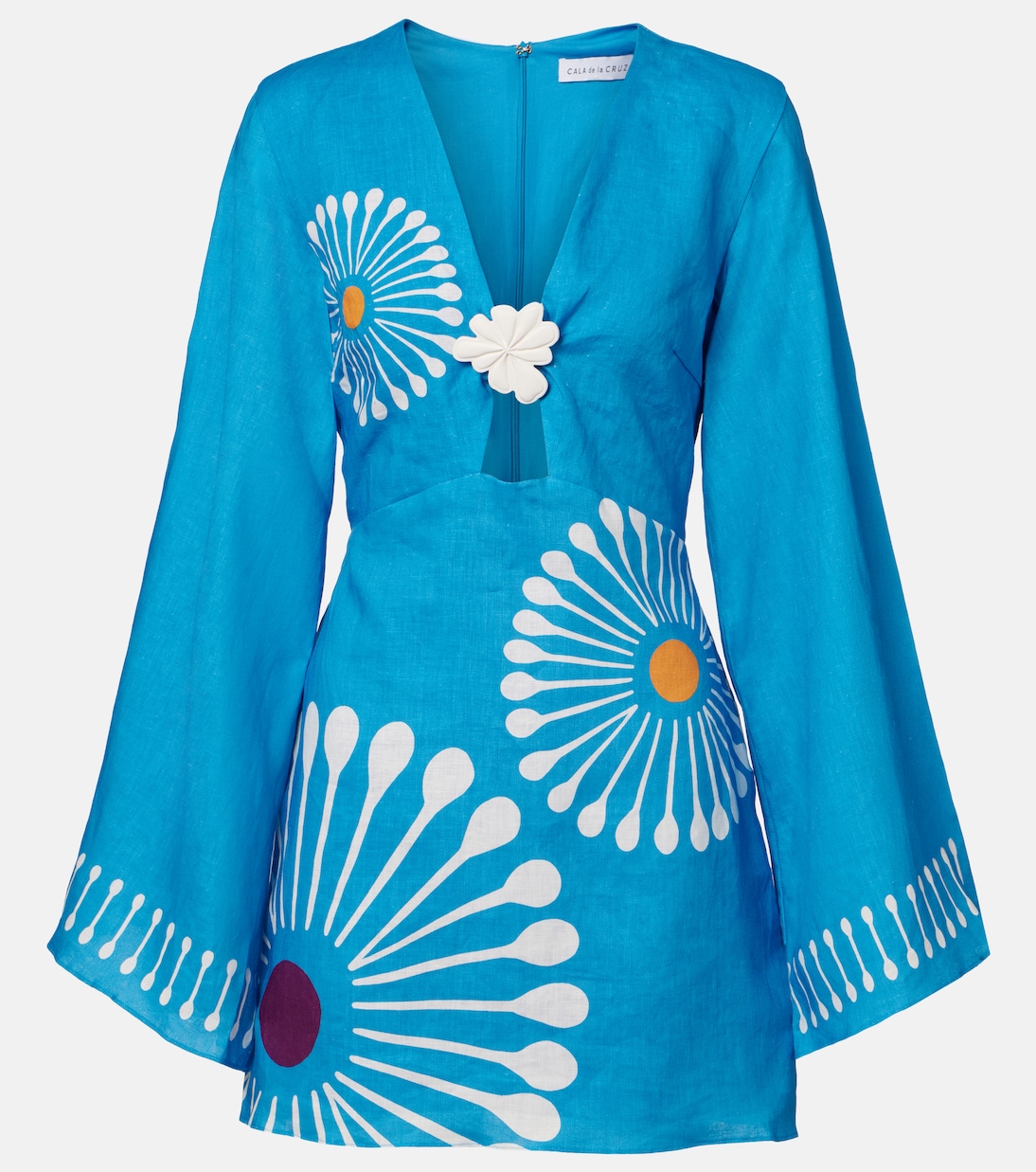 Vera floral linen minidress | Cala de la Cruz