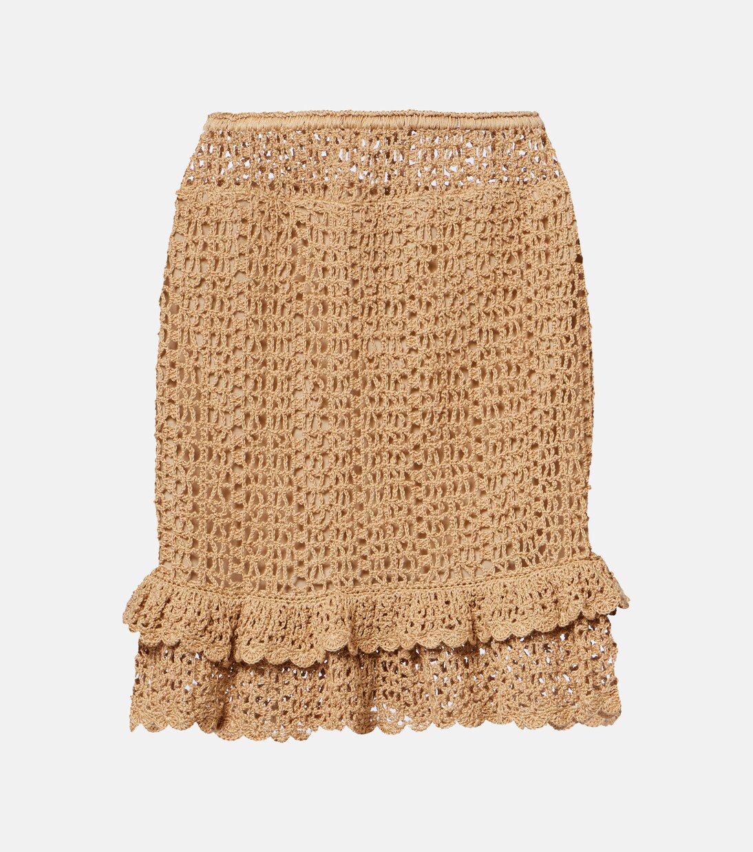 Brigitte crochet cotton miniskirt | Anna Kosturova