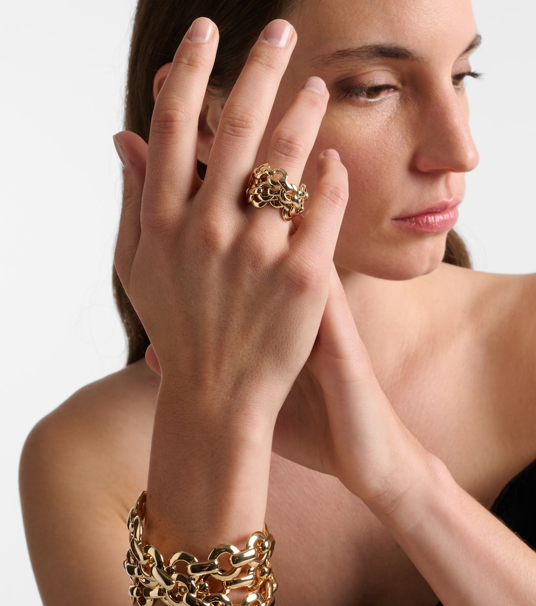 14kt gold-plated ring | Jennifer Fisher