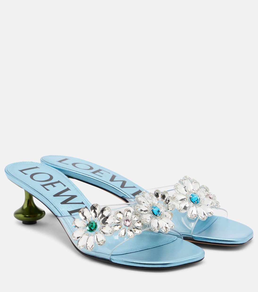 Paula's Ibiza Toy Crystal Flowers mules | Loewe