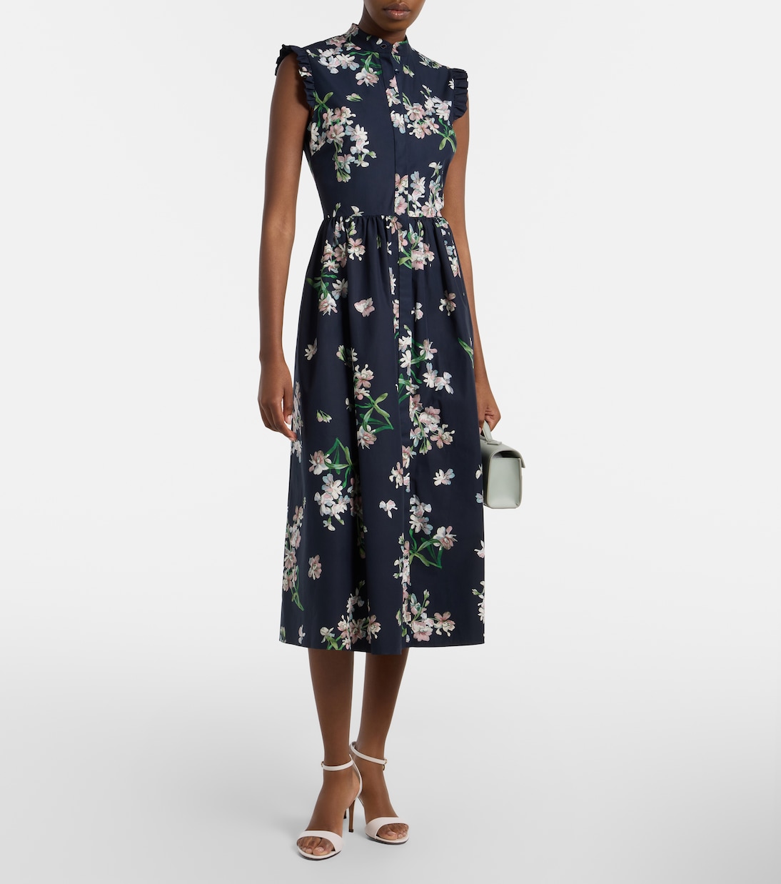Floral cotton midi dress | Erdem