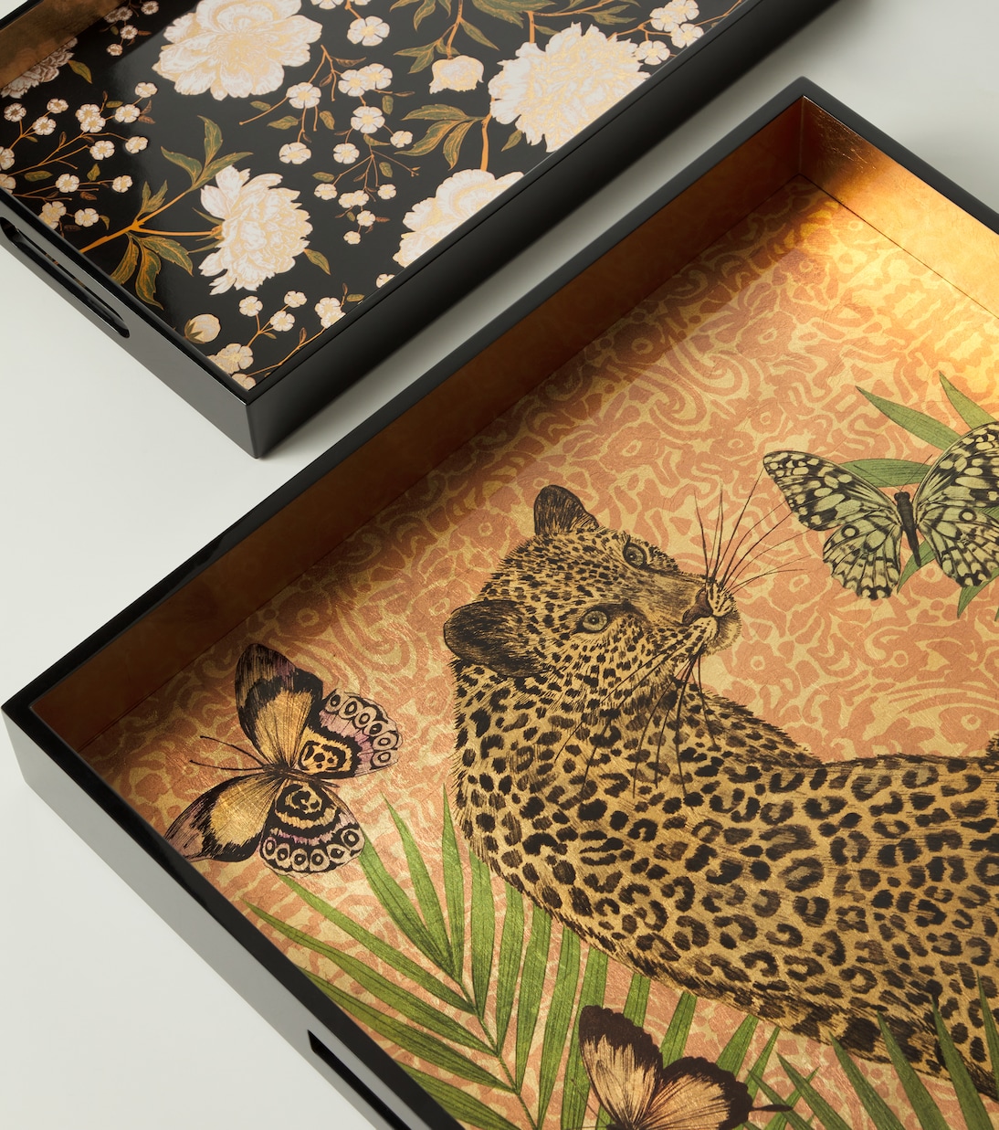 x Matthew Williamson wood tray | Les-Ottomans