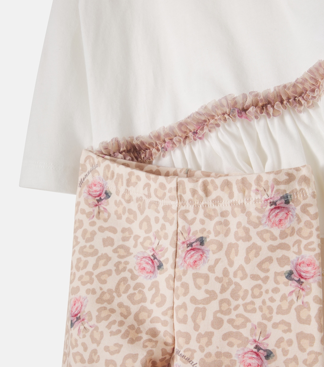 Baby cotton jersey T-shirt and pants set | Monnalisa