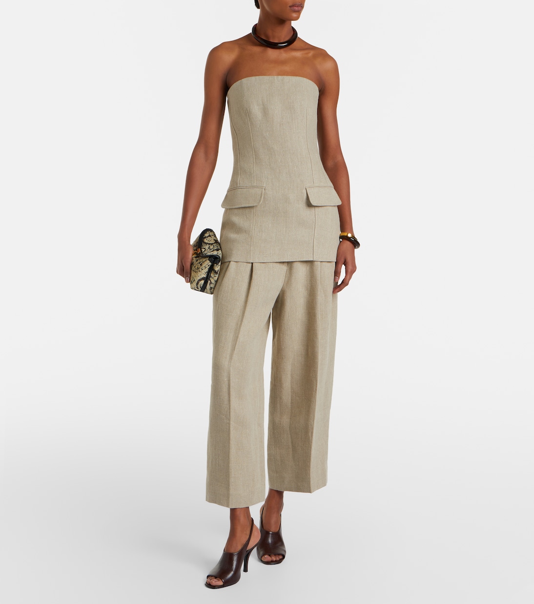 Top bustier de lino | Toteme