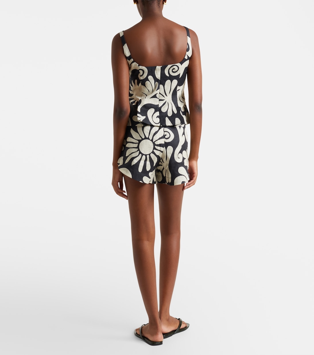Bahamas printed linen shorts | Cala de la Cruz