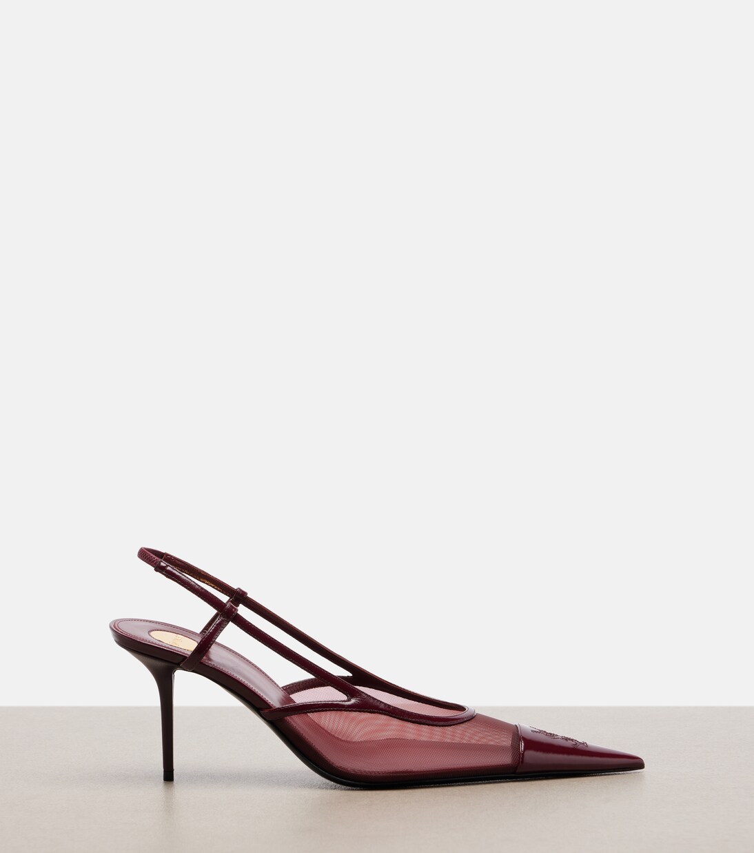 Renée leather-trimmed slingback pumps | Saint Laurent