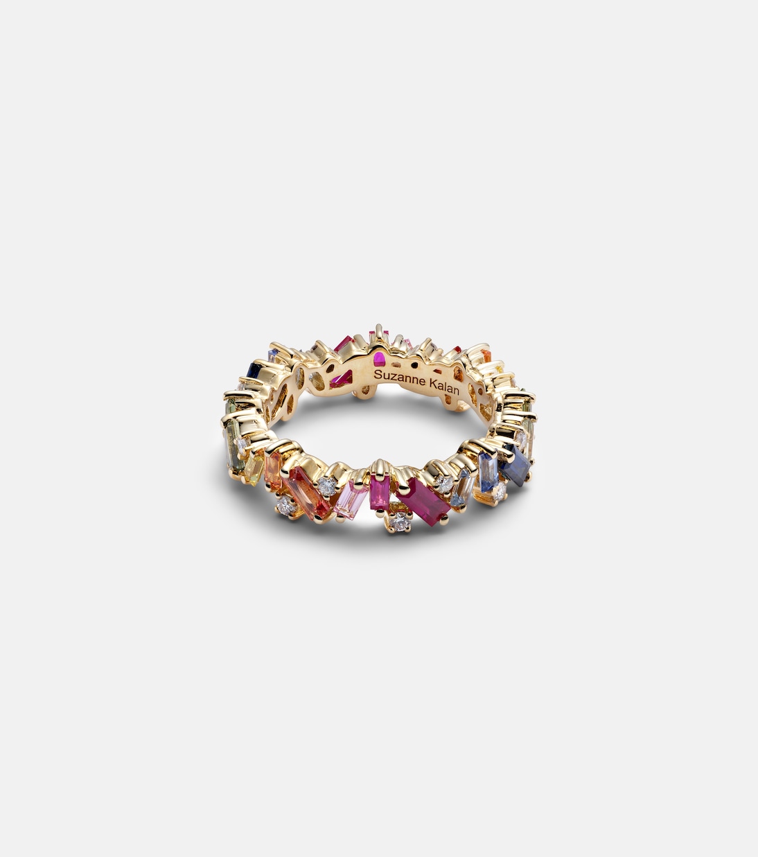 Rainbow Frenzy 18kt gold, diamond and sapphire ring | Suzanne Kalan