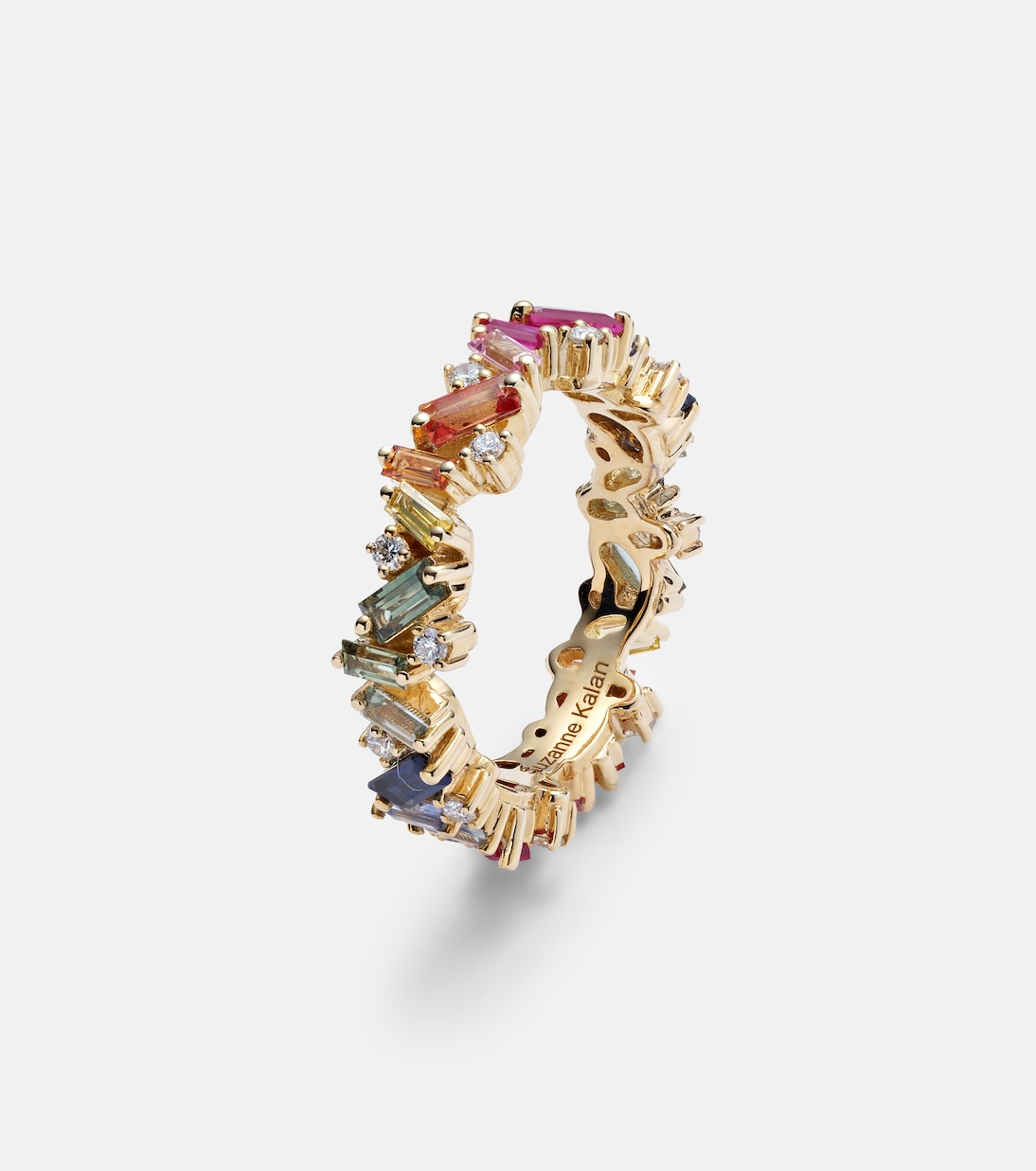 Rainbow Frenzy 18kt gold, diamond and sapphire ring | Suzanne Kalan