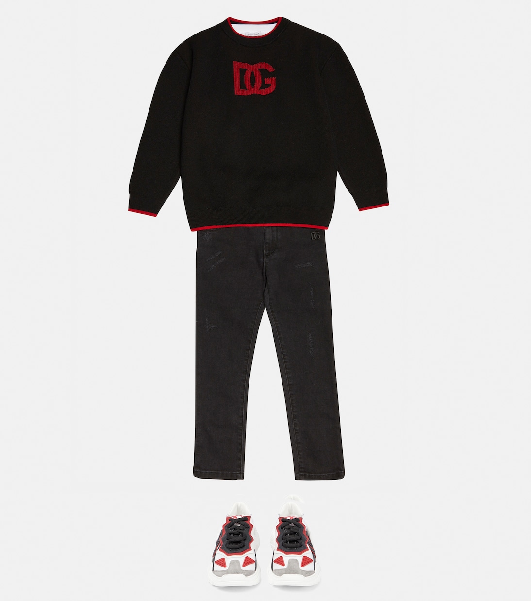 Daymaster suede-paneled sneakers | Dolce&Gabbana Kids