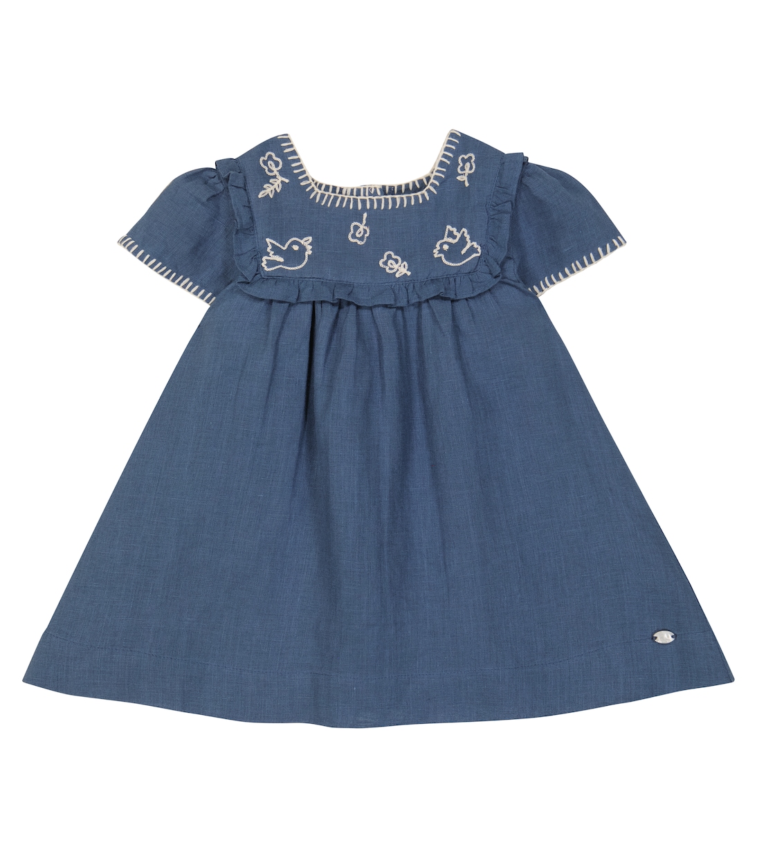 Baby Besticktes Kleid aus Leinen | Tartine et Chocolat