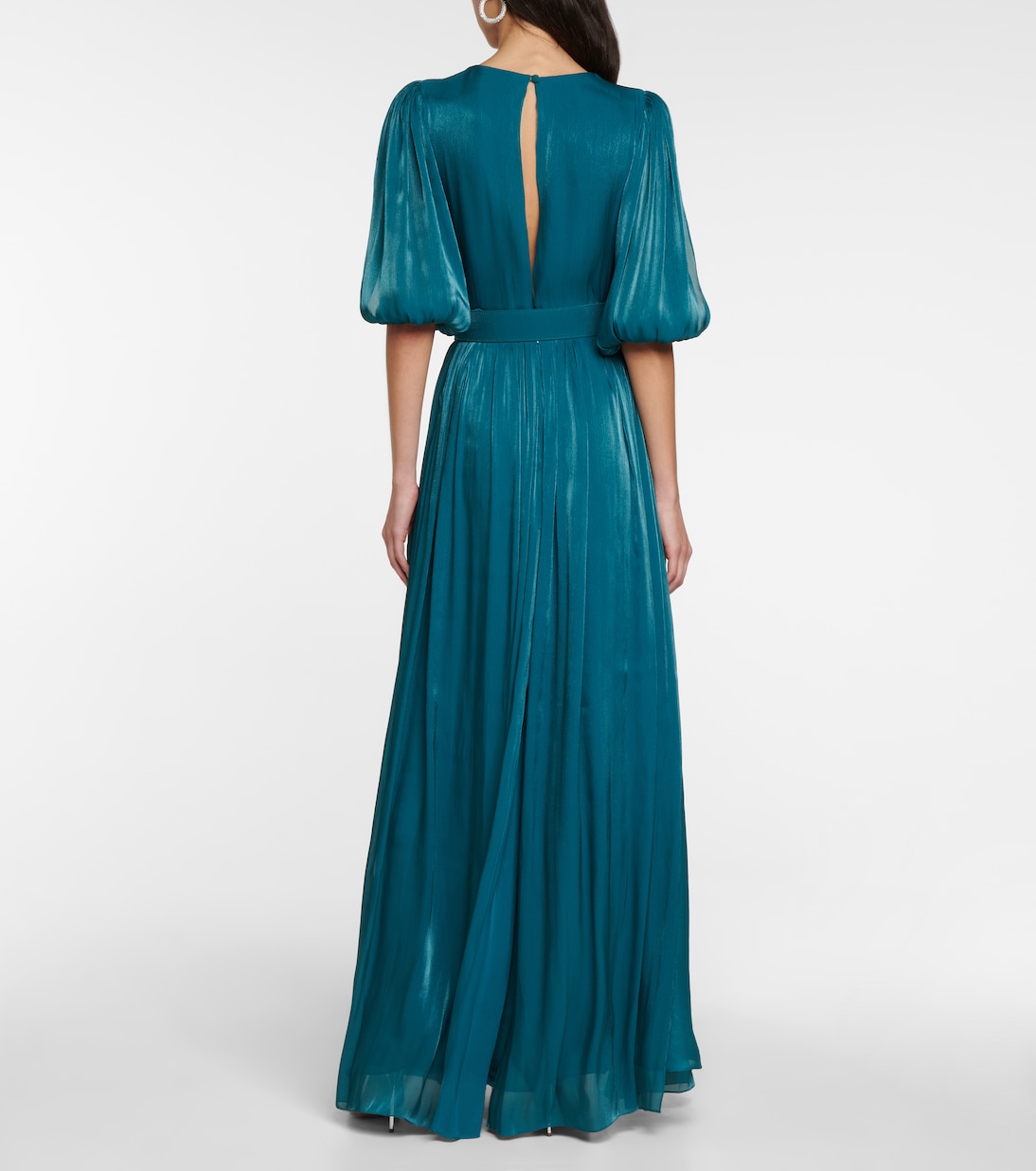 Brennie iridescent georgette gown | Costarellos