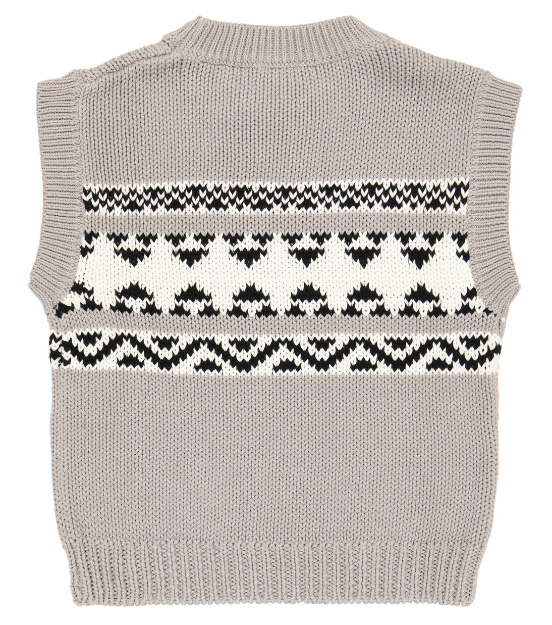 Jacquard cotton sweater vest | Il Gufo