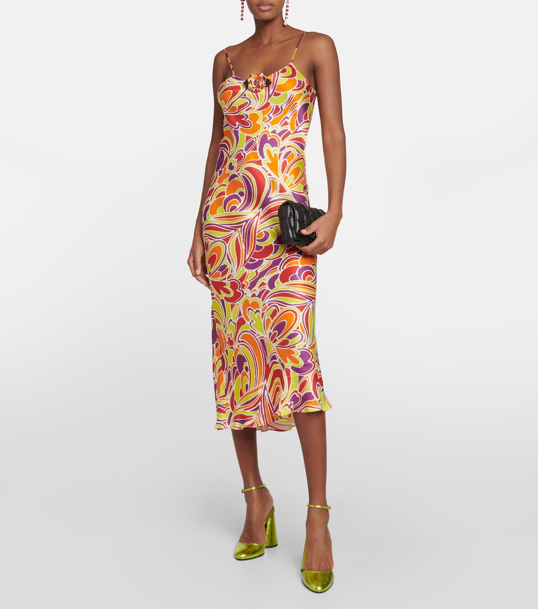Printed satin slip dress | Rodarte