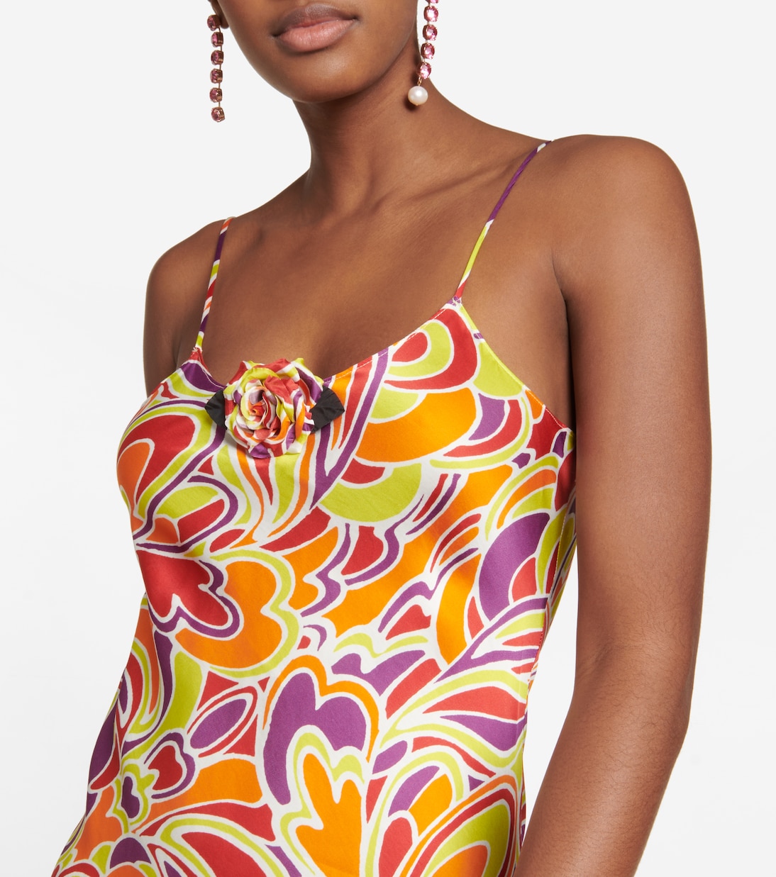 Printed satin slip dress | Rodarte