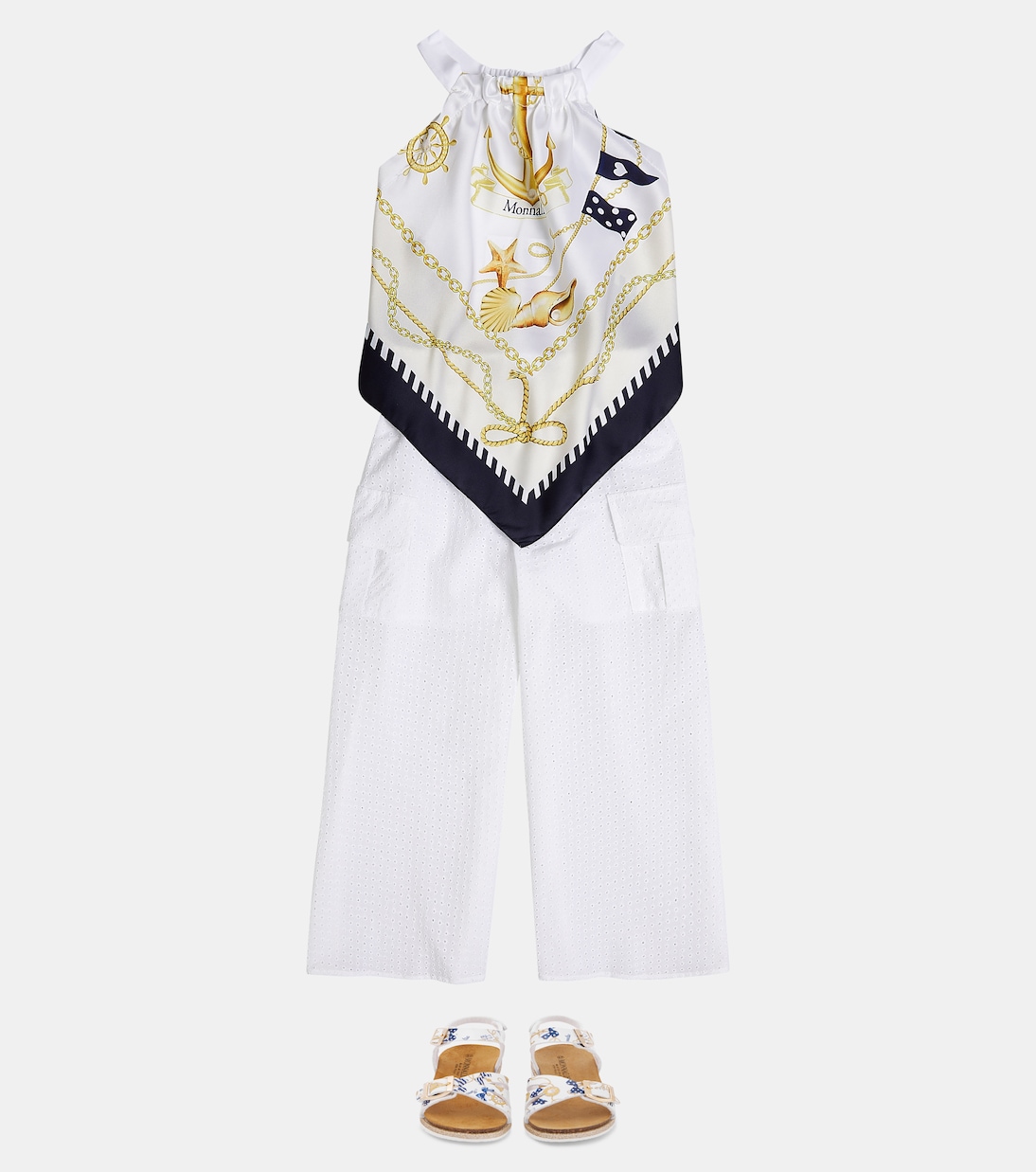 Printed halterneck top | Monnalisa