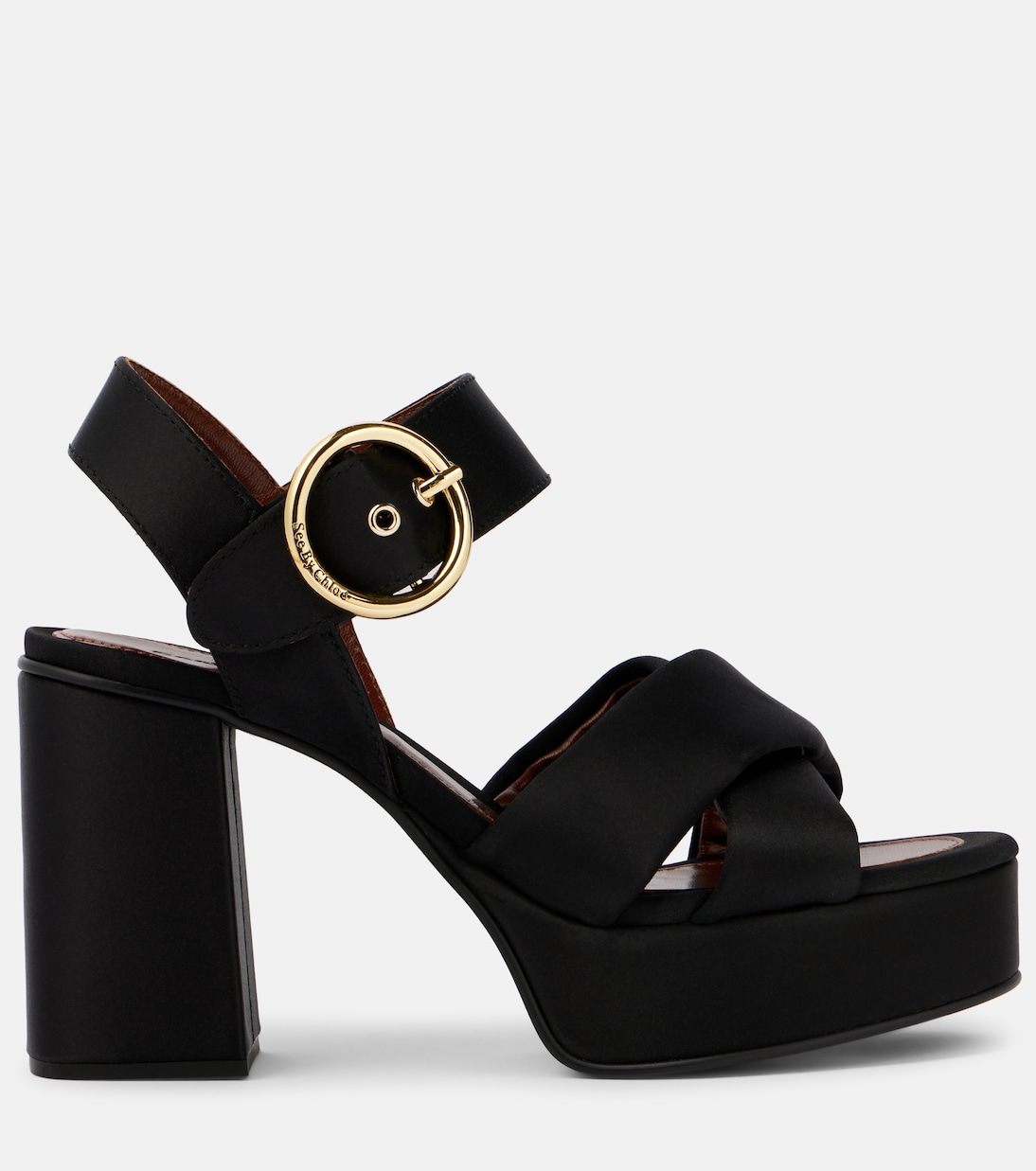 Plateausandalen Lyna aus Satin | See By Chloé