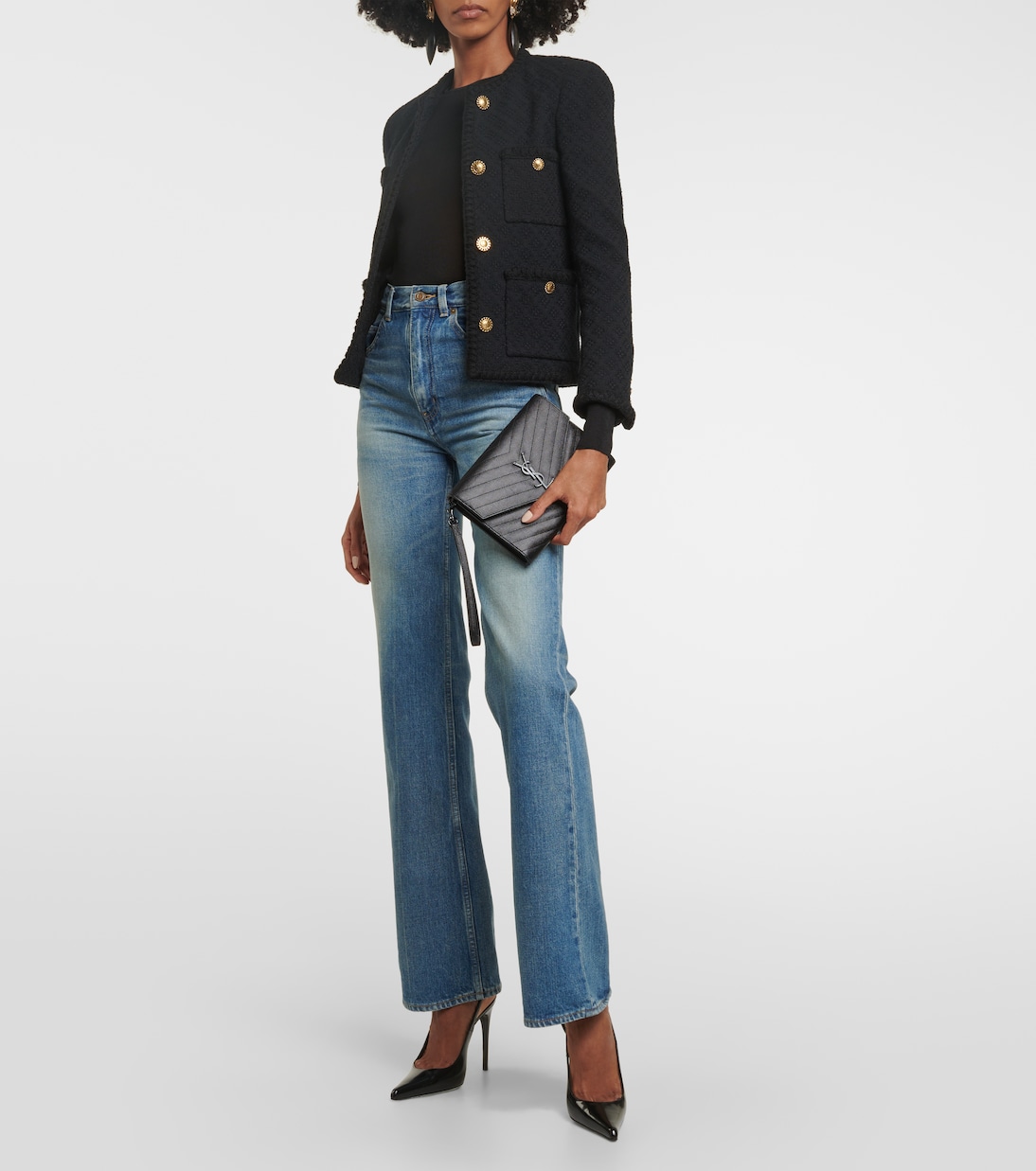 Cassandre matelassé leather clutch | Saint Laurent