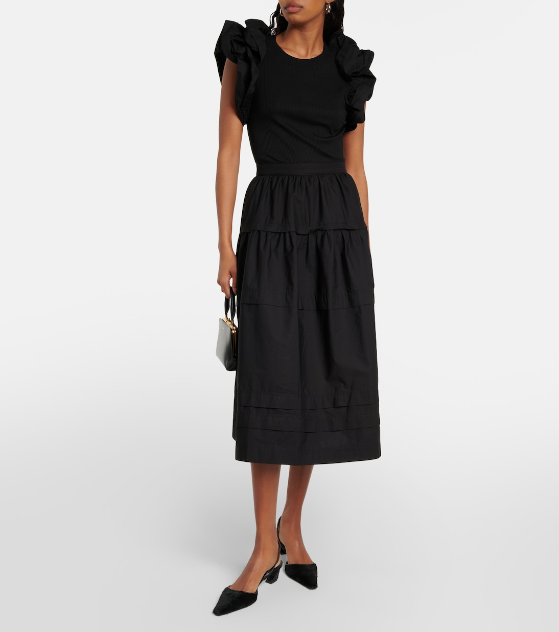 Francine ruffled midi dress | Ulla Johnson
