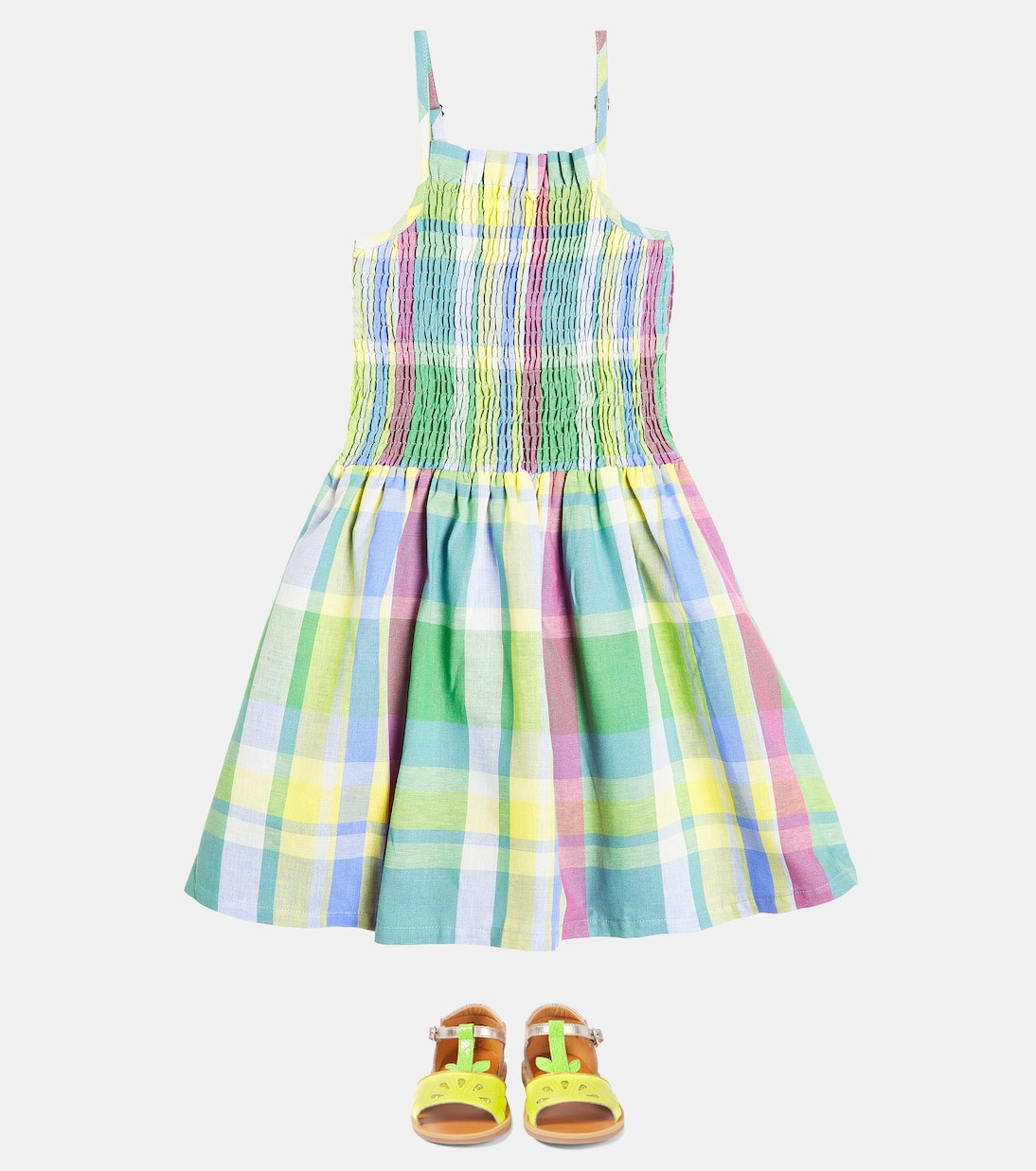 Malibu checked cotton and linen dress | The New Society