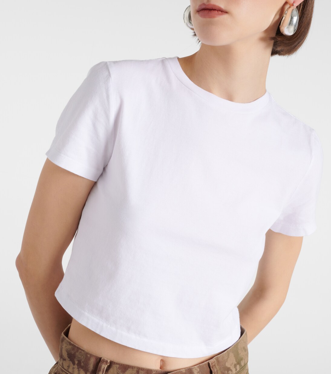Cropped-Top aus Baumwoll-Jersey | Re/Done