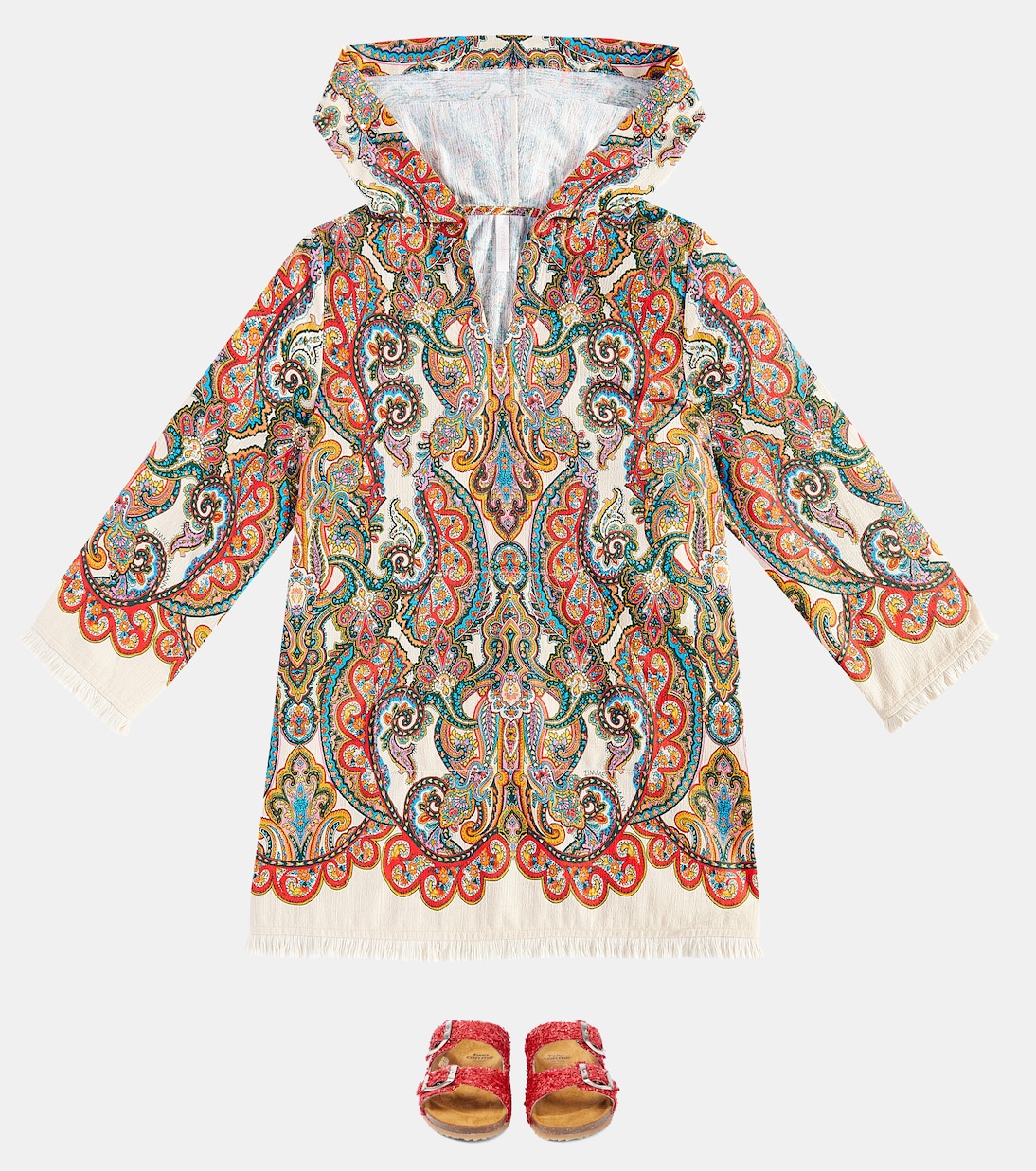 Ottie paisley cotton beach cover-up | Zimmermann Kids