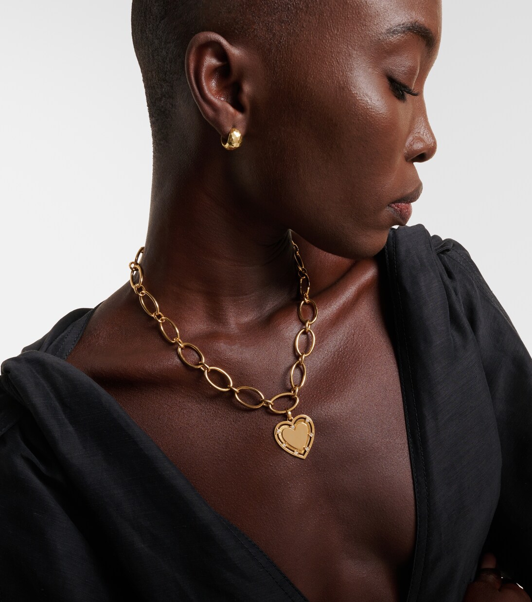 Collier Love Heart Token en or 18 ct et diamants | FoundRae