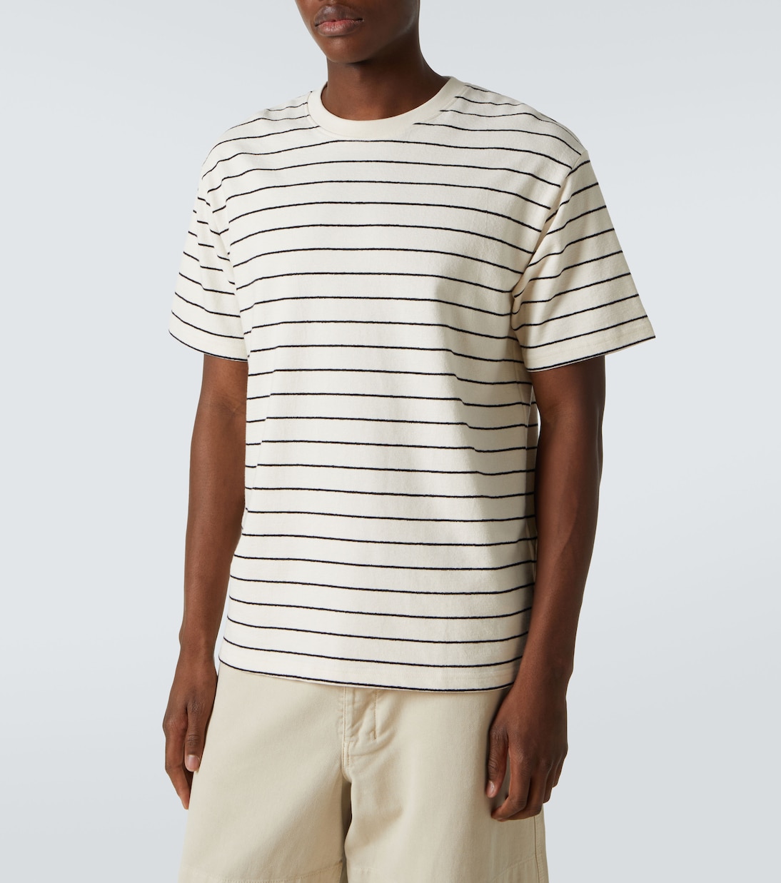 Striped cotton jersey T-shirt | Frame